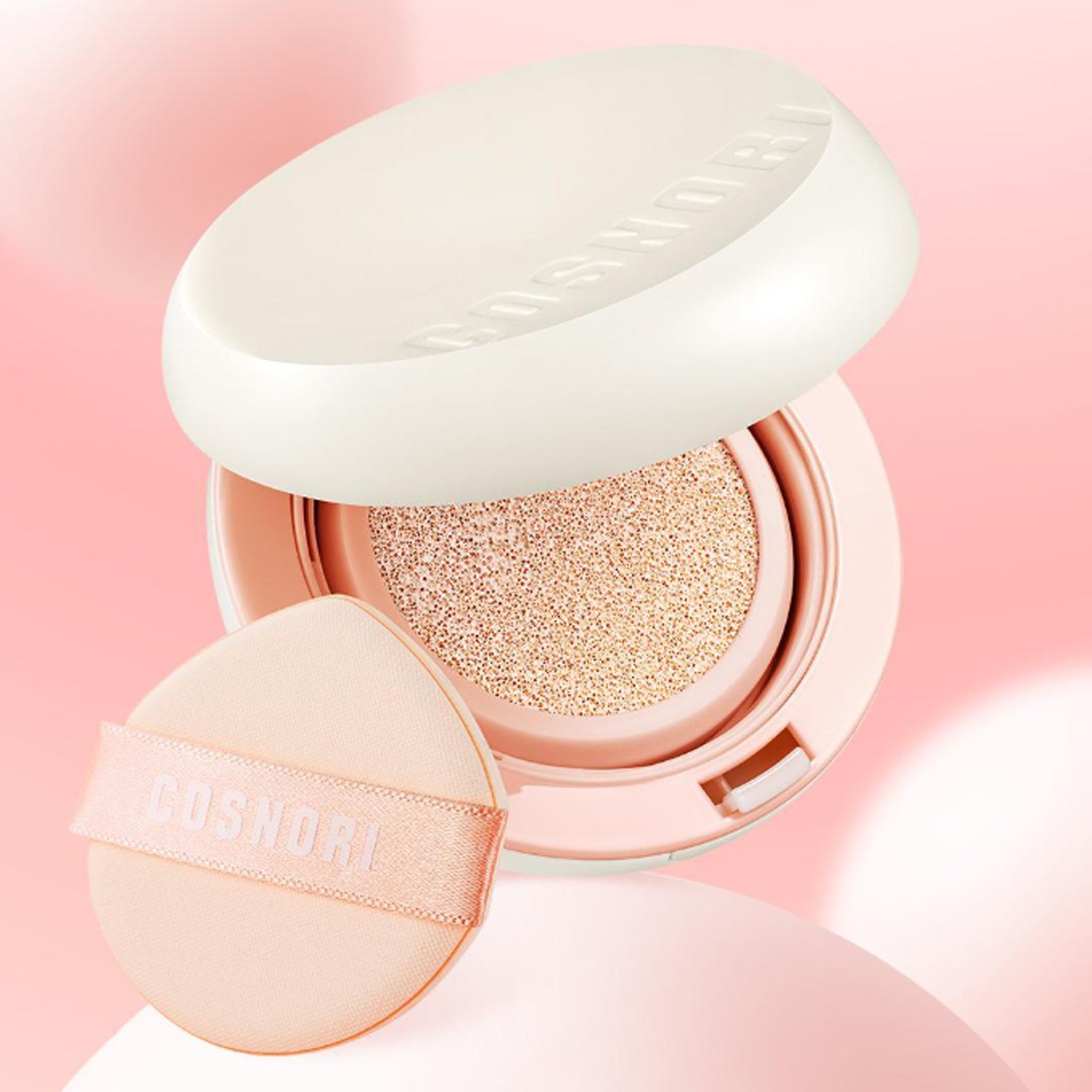 COSNORI Fluffy Fit Thin Cover Cushion - Lightweight & Breathable Foundation Makeup for All Skin Types | 3 Shades Available | Perfect for Daily Wear & On-the-Go Touch Ups