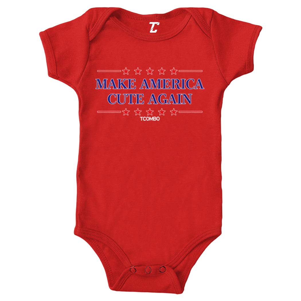 Make America Cute Again - MAGA Trump Baby Bodysuit | Patriotic Onesie for Infants & Toddlers | Perfect for Political Rallies, 4th of July & Family Photos