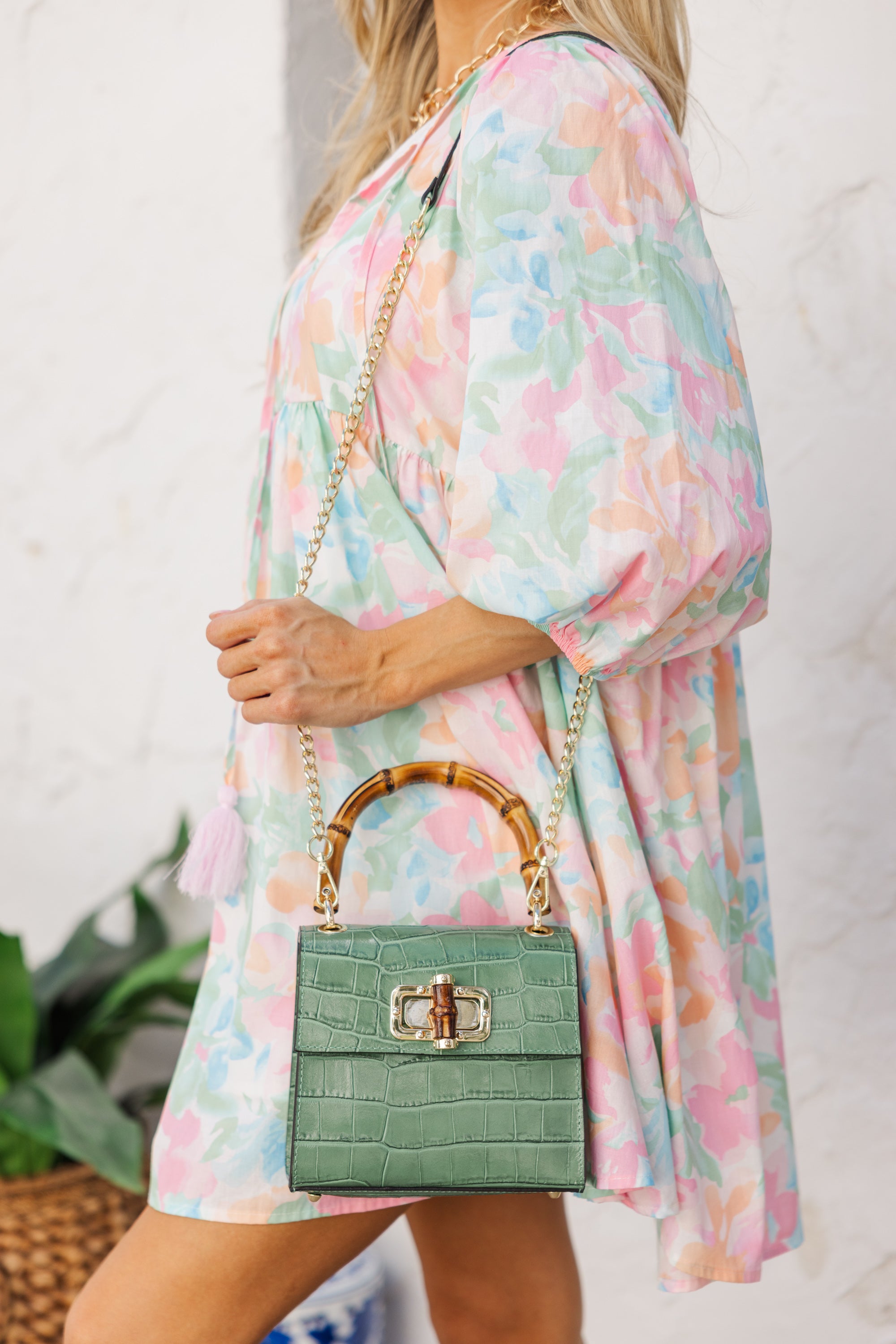 German Fuentes: All In Time Green Leather Purse - Stylish Vegan Leather Handbag for Women, Perfect for Work, Travel & Everyday Use