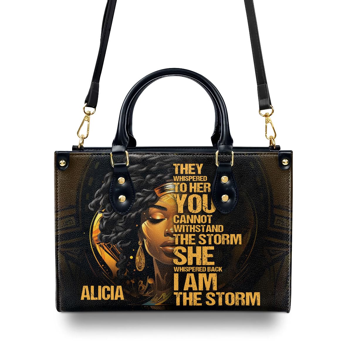 Custom Monogram Leather Handbag for Women - Personalized Gift for African American Women | Christmas, Birthday & Anniversary Present | Professional, Casual & Special Occasion Purse | Perfect for Office, Dates, Travel & Daily Use | Durable Stylish Women's Accessory for Work, Business Meetings & Social Events