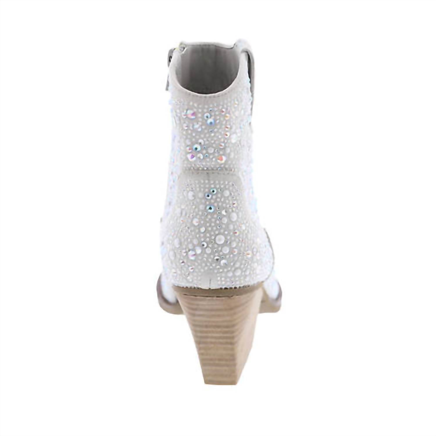 Kady Pearl Bootie in Silver - Elegant Women's Ankle Boots for Party, Wedding & Evening Wear