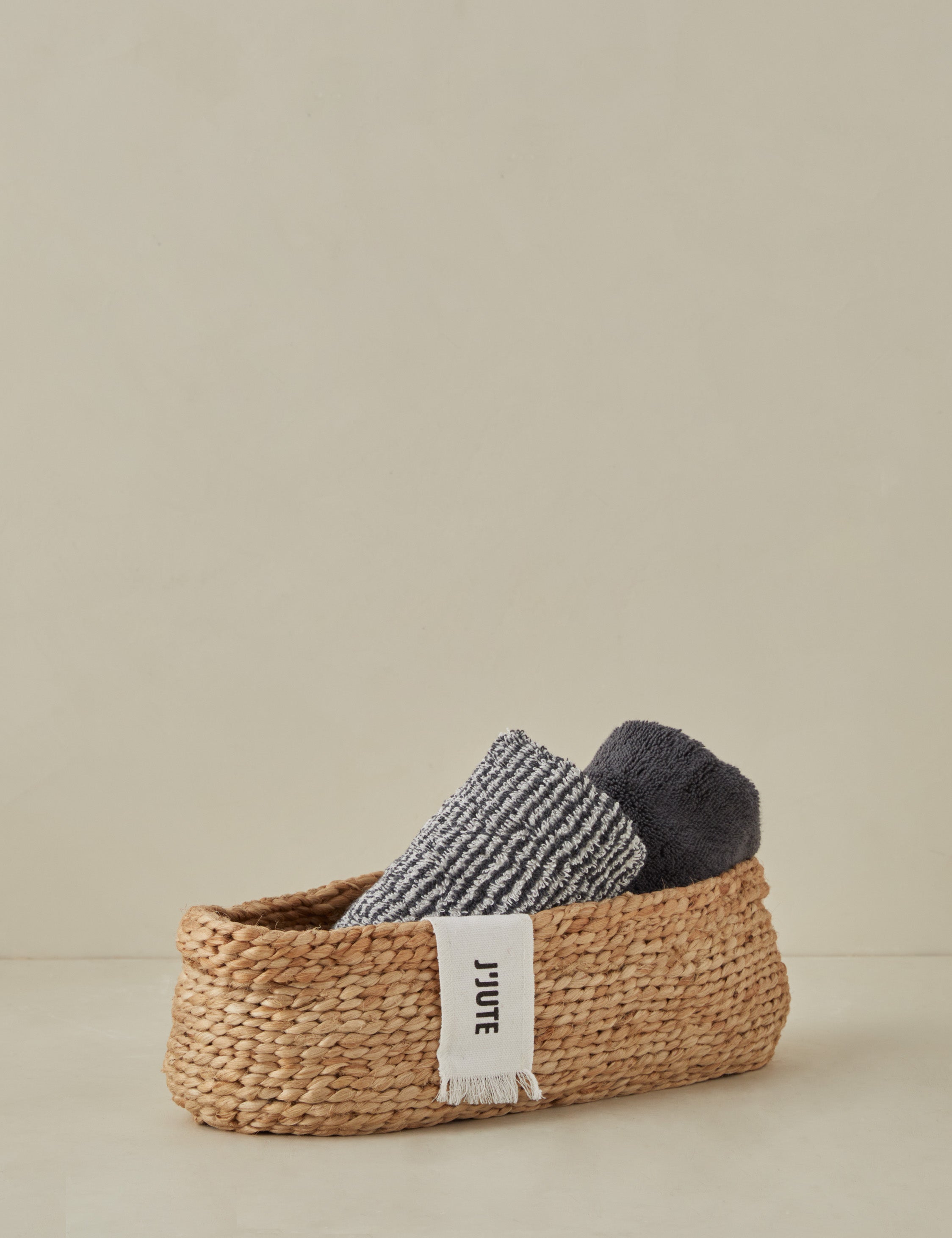 J'Jute Camp Cove Basket - Eco-Friendly Handwoven Storage Basket for Home, Office & Beach - Perfect for Organizing, Picnics & Coastal Decor
