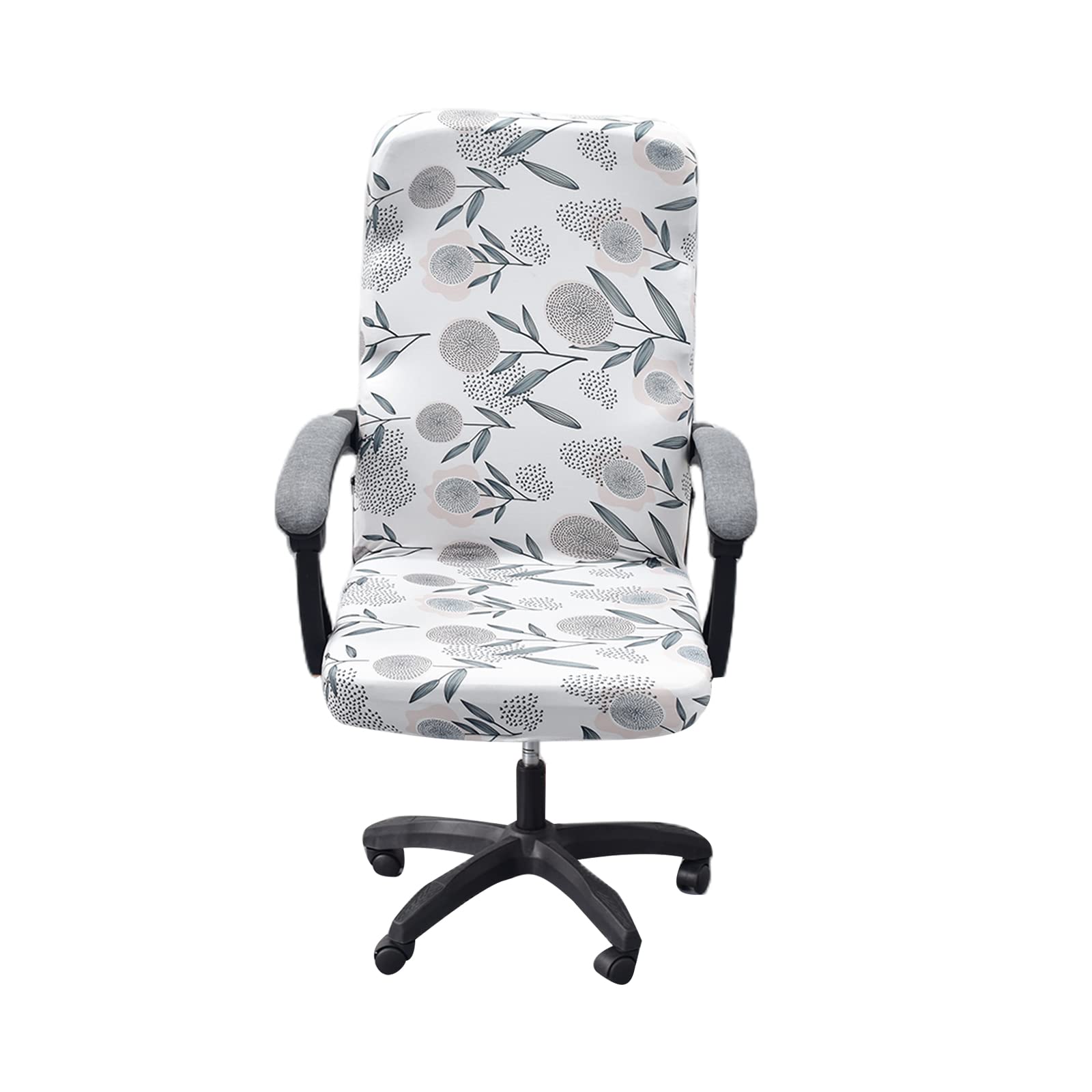 CRFATOP Universal Stretch Office Chair Cover - Durable Zipper Design for Computer Desk Chairs, High Back Chair Slipcover (Size L, Model A03) - Perfect for Home Office, Gaming Setup & Workspace Protection