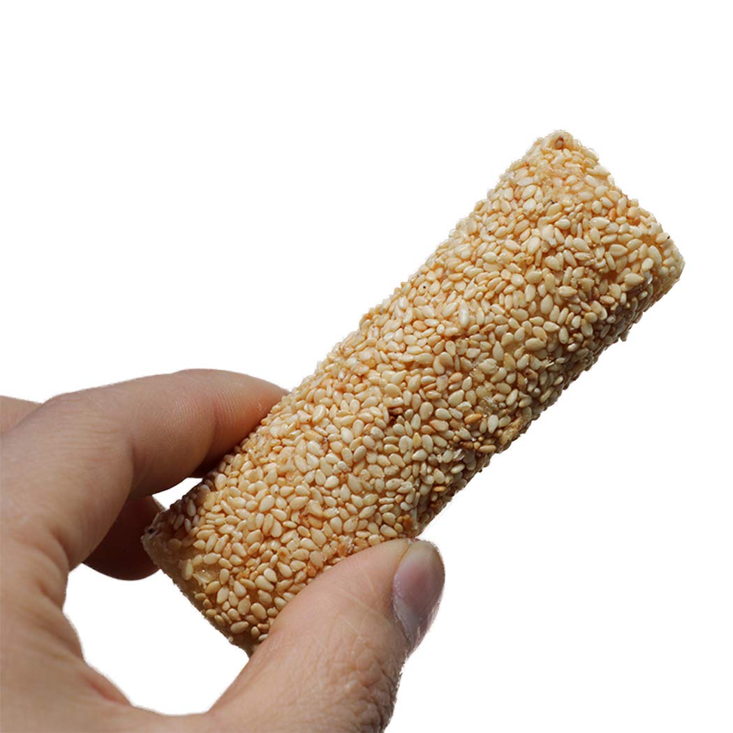 HelenOu666 Traditional Chinese Snacks - Crunchy Maltose Sesame Sticks with Peanut Flavor (500g/17.6oz) | Authentic Asian Treat for Tea Time, Office Snacking & Gift Giving