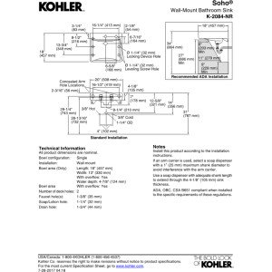 Kohler 2084-NR-0 Soho 20