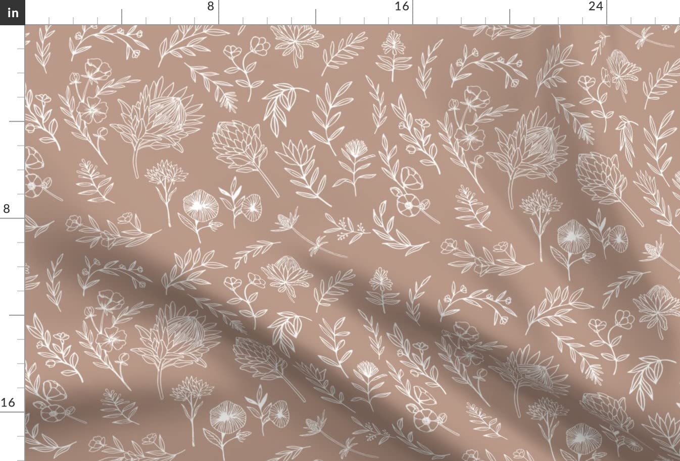 Floral Protea Wildflowers Mauve Printed Minky Fabric by The Yard - Soft Plush Material for Sewing Baby Blankets, Quilt Backing & DIY Projects - Perfect for Nursery Decor, Home Crafts & Gift Making