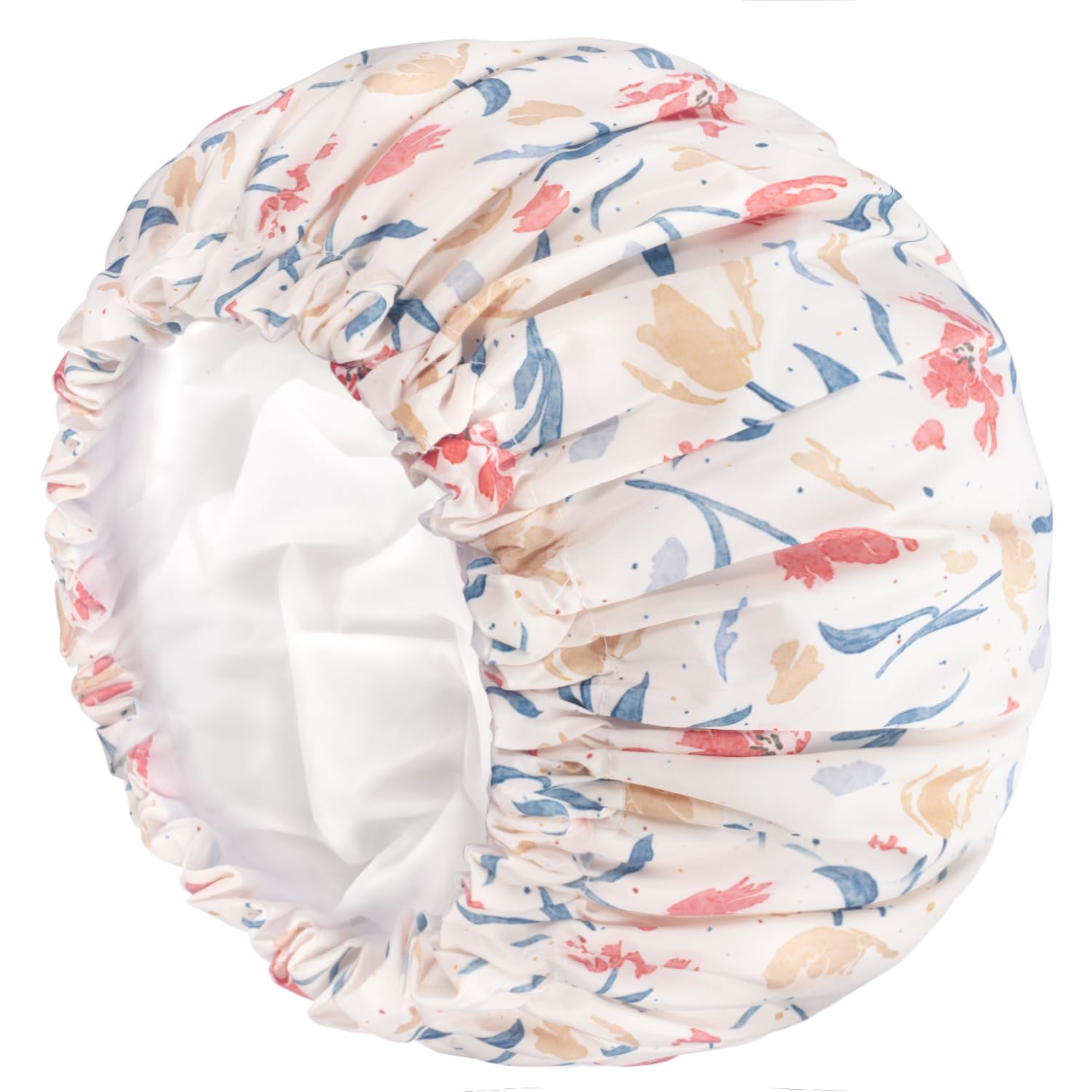 Aquior Double Layer Waterproof Shower Cap for Women & Men - Reusable Large Bath Shower Cap with EVA Lining for All Hair Lengths - Soft & Comfortable for Swimming, Spa, Hair Care & Daily Use