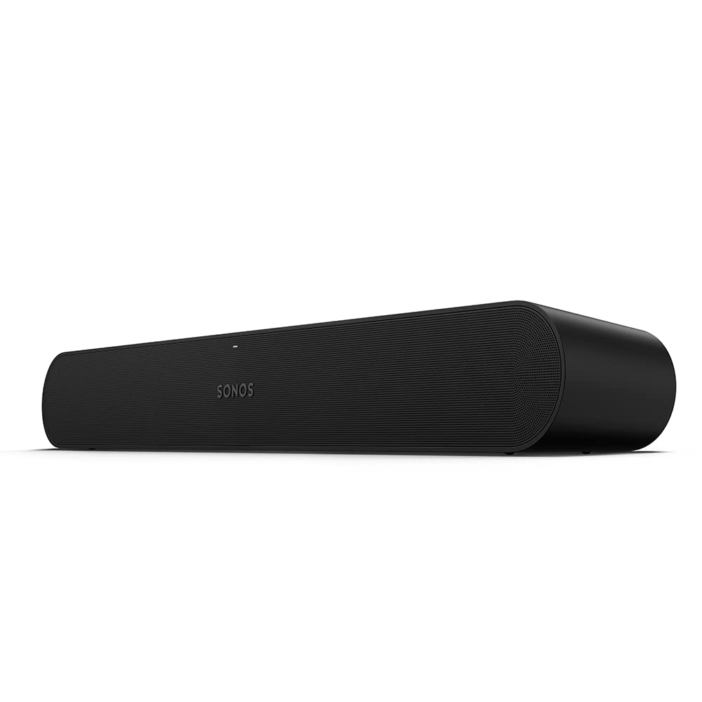 Sonos Ray Soundbar - Compact All-in-One Soundbar with Immersive Sound for Movies, Gaming & Music | WiFi Streaming, AirPlay & App Control | Black | Perfect for Home Theater & Living Room Entertainment