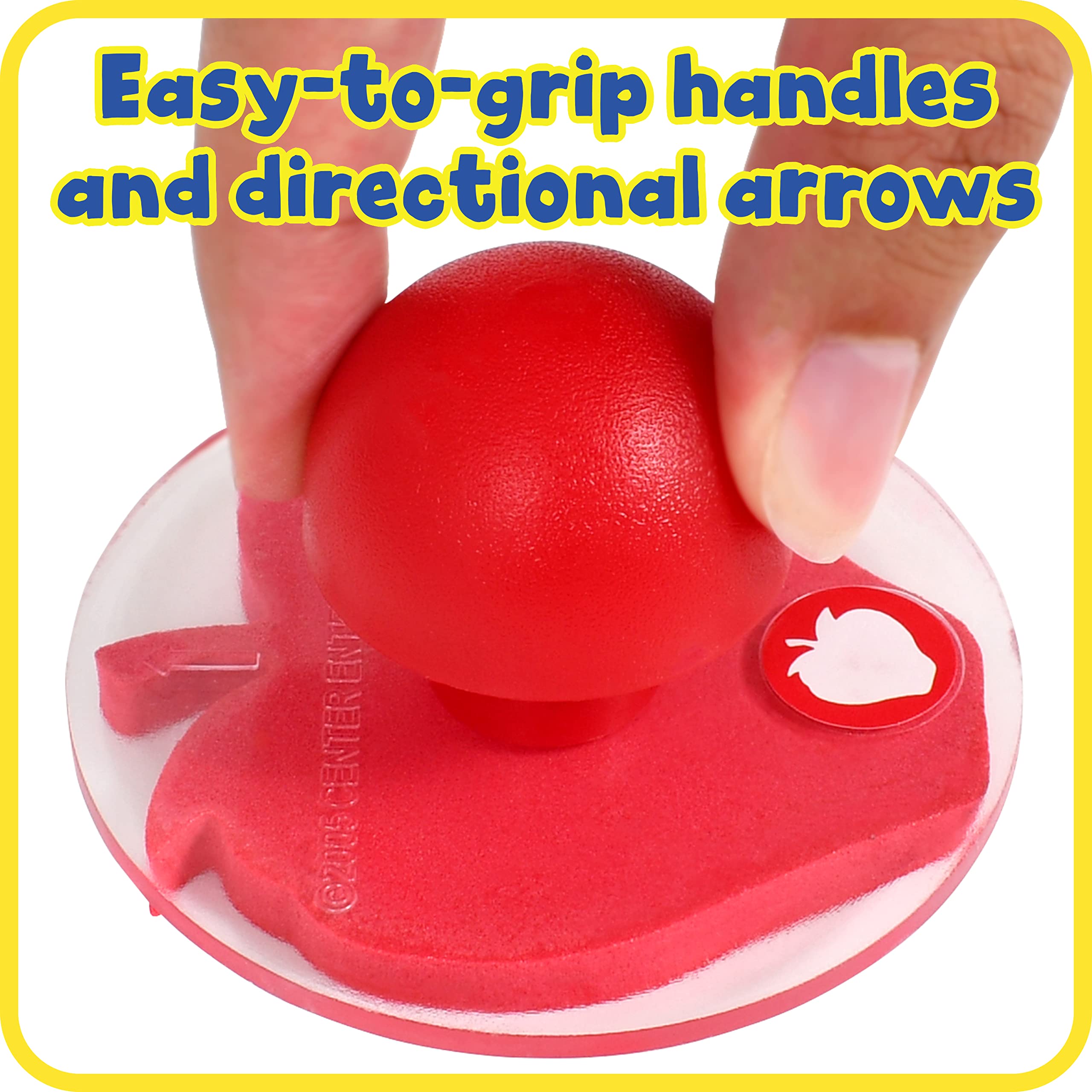 READY 2 LEARN Giant Fruit Stampers Set of 6 - Easy Grip Foam Stamps for Kids Arts & Crafts - Perfect for Classroom Projects, DIY Posters, Birthday Cards & Home Decor
