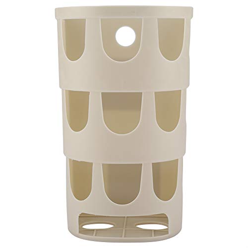Andraw Trash Storage Box - Plastic Porous Trash Can for Home & Office - Durable Waste Bin with Ventilation Holes - Khaki Color - Perfect for Kitchen, Bathroom, Bedroom, and Outdoor Use