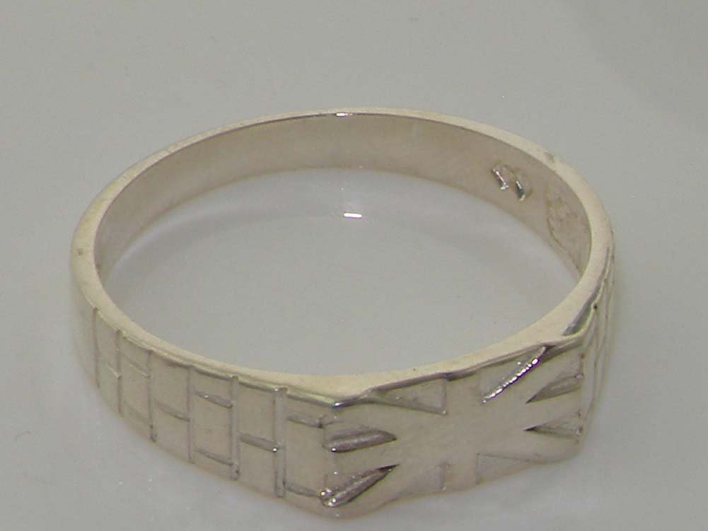 925 Sterling Silver Union Jack Wedding Band Ring - Simple Carved Design for Men & Women - Perfect for Engagements, Anniversaries and British-Themed Weddings
