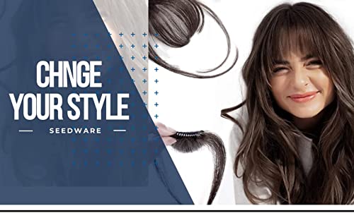VIKIJO Clip-In Bangs for Women - Natural Black Human Hair Fringe with Wispy Temple Bangs | Easy Clip-On Air Bangs Hairpiece for Instant Volume & Style | Perfect for Daily Wear, Cosplay & Special Occasions