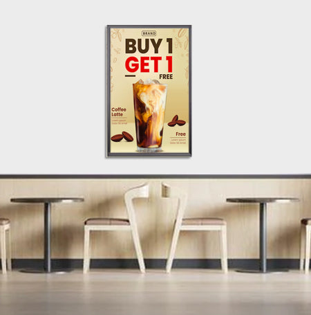 48x60 Large Poster Frame - Wide Face Swing Frame with Quick Change Feature, Durable Metal Display for Art, Photos & Posters - Perfect for Home, Office & Gallery Decor