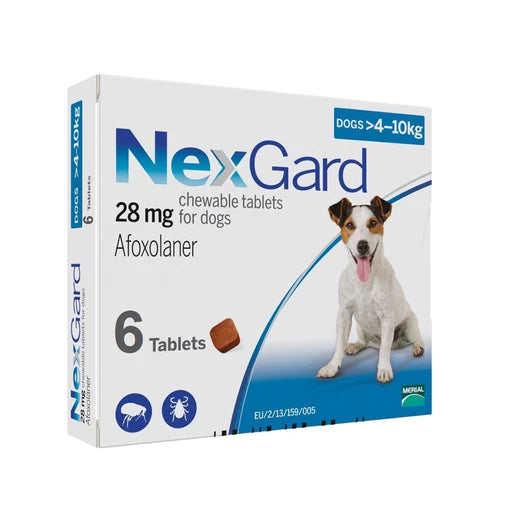 NexGard Afoxolaner Chewable Tablets for Dogs - Flea and Tick Prevention - Tasty Beef Flavor - Vet Recommended Oral Treatment for Small, Medium & Large Breeds - Perfect for Outdoor Adventures & Daily Protection