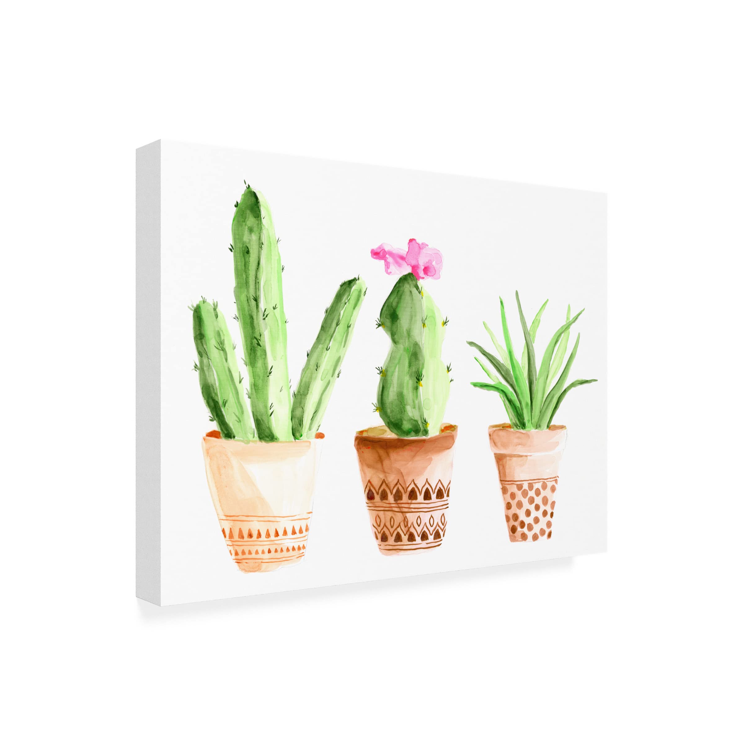 Regina Moore 'Patterned Pots II' Canvas Wall Art - Modern Home Decor for Living Room, Bedroom & Office | Trademark Fine Art