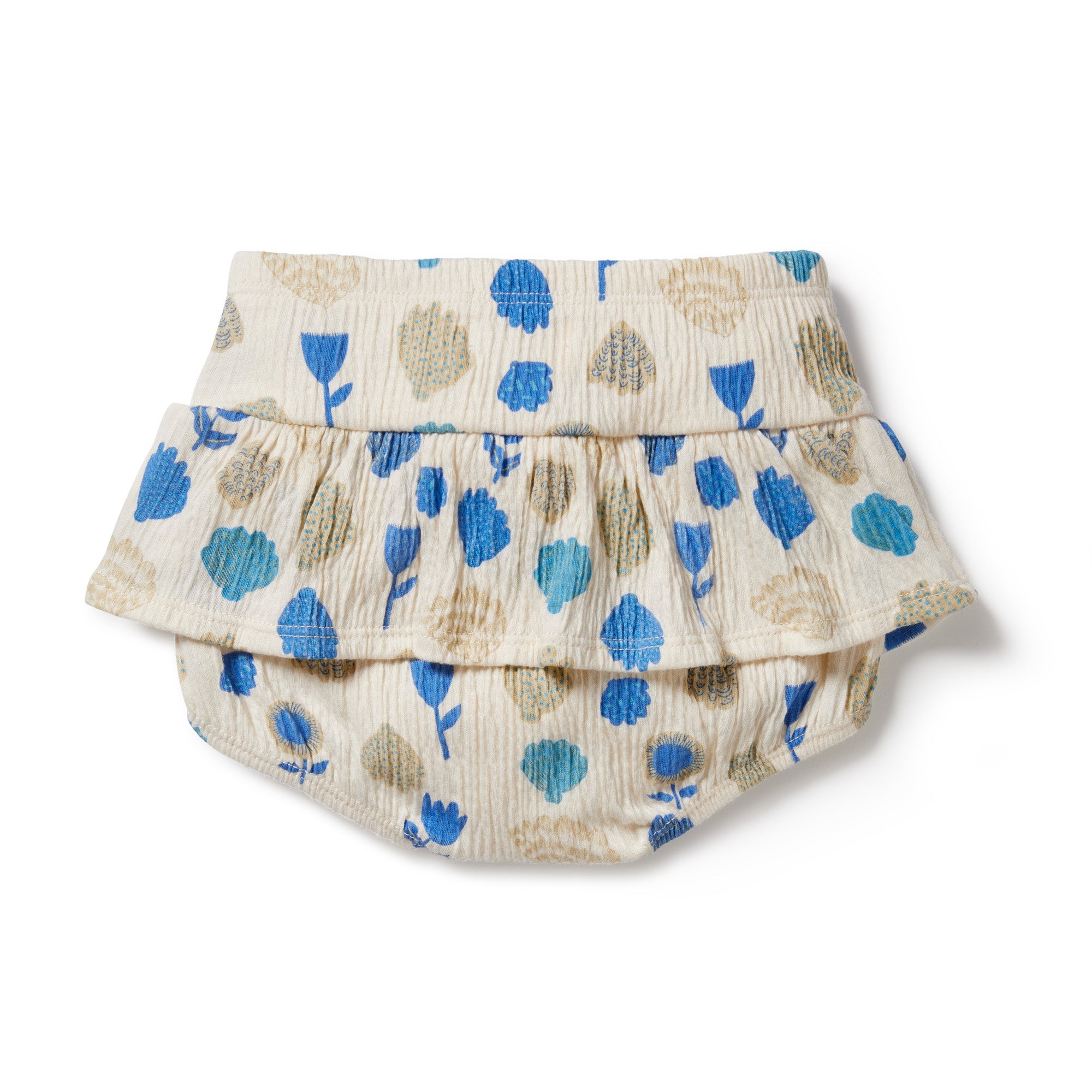 Ocean Breeze Crinkle Ruffle Nappy Pant - Soft Baby Diaper Cover with Elastic Waist for Newborns & Toddlers - Perfect for Playtime, Photo Shoots & Special Occasions