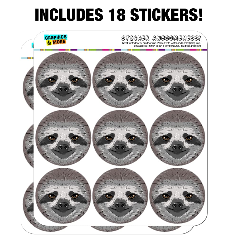 Adorable Sloth Face Planner Stickers - Cute Calendar & Scrapbooking Decals for Bullet Journals, DIY Crafts, and School Supplies (50-Pack) | Perfect for Scrapbooking, Planner Decorations, and Gift Wrapping