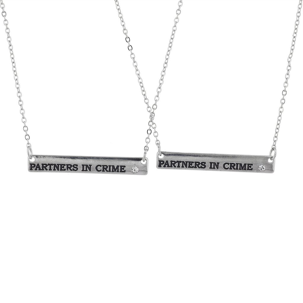Best Friends Necklace Set - Silver Tone 
