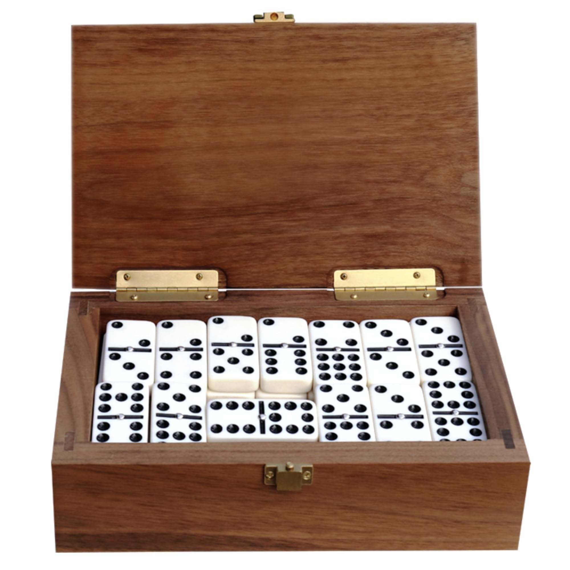Premium Double 9 Dominoes Set with Spinners - 55-Piece Classic Domino Game in Elegant Black Walnut Case | Perfect for Family Game Nights, Parties & Casino-Style Entertainment