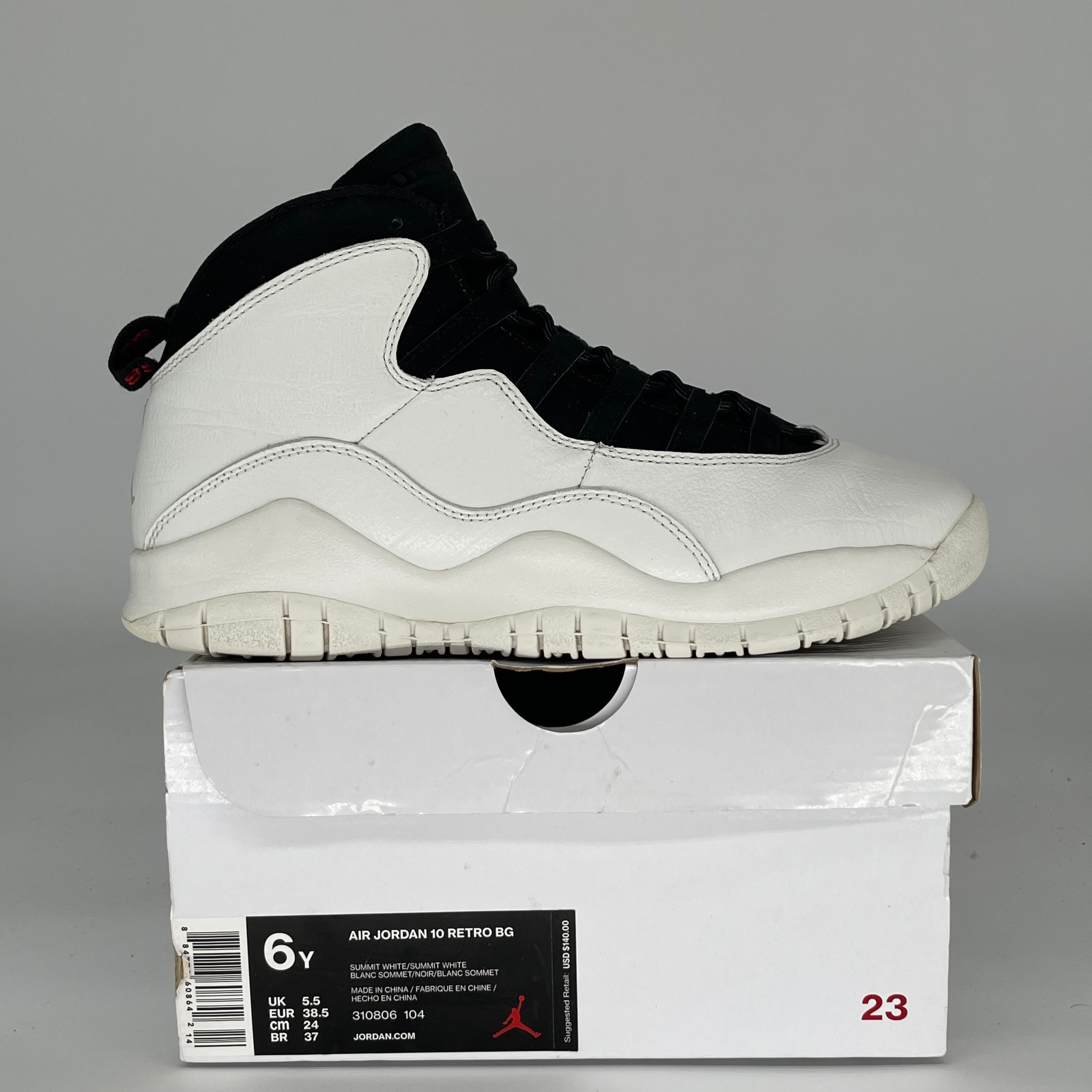 Original Air Jordan 10 Retro 'I'm Back' Basketball Shoes - Size 6Y (310806-104) for Kids - Perfect for Court Play, Streetwear & Sneaker Collectors