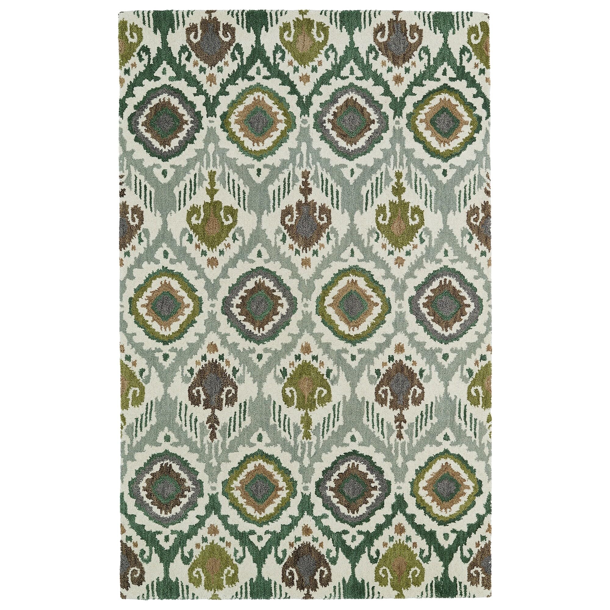 Kaleen Rugs Global Inspirations Handmade Green Area Rug 2'6