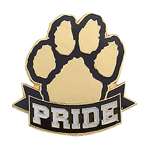 Jones School Supply - 100 Pack Paw Pride Mascot Lapel Pins for School Spirit Awards, Team Recognition & Student Motivation - Bulk Pawprint Badges for Teachers, Coaches & School Events