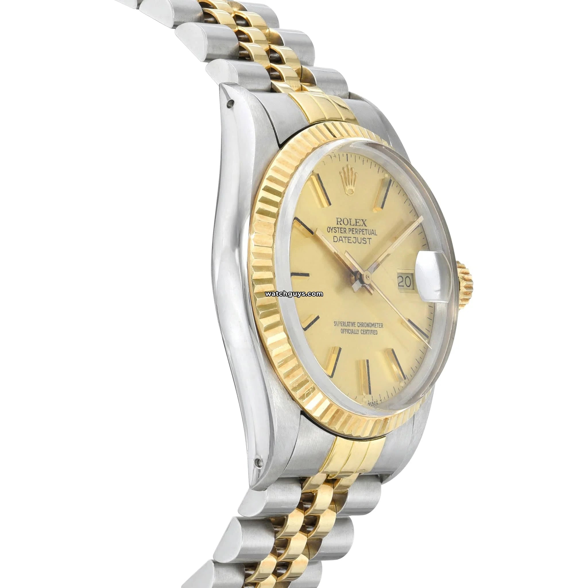 Authentic Rolex Datejust 16013 Men's Watch - 18K Yellow Gold & Stainless Steel - Luxury Timepiece for Business, Formal Events & Special Occasions