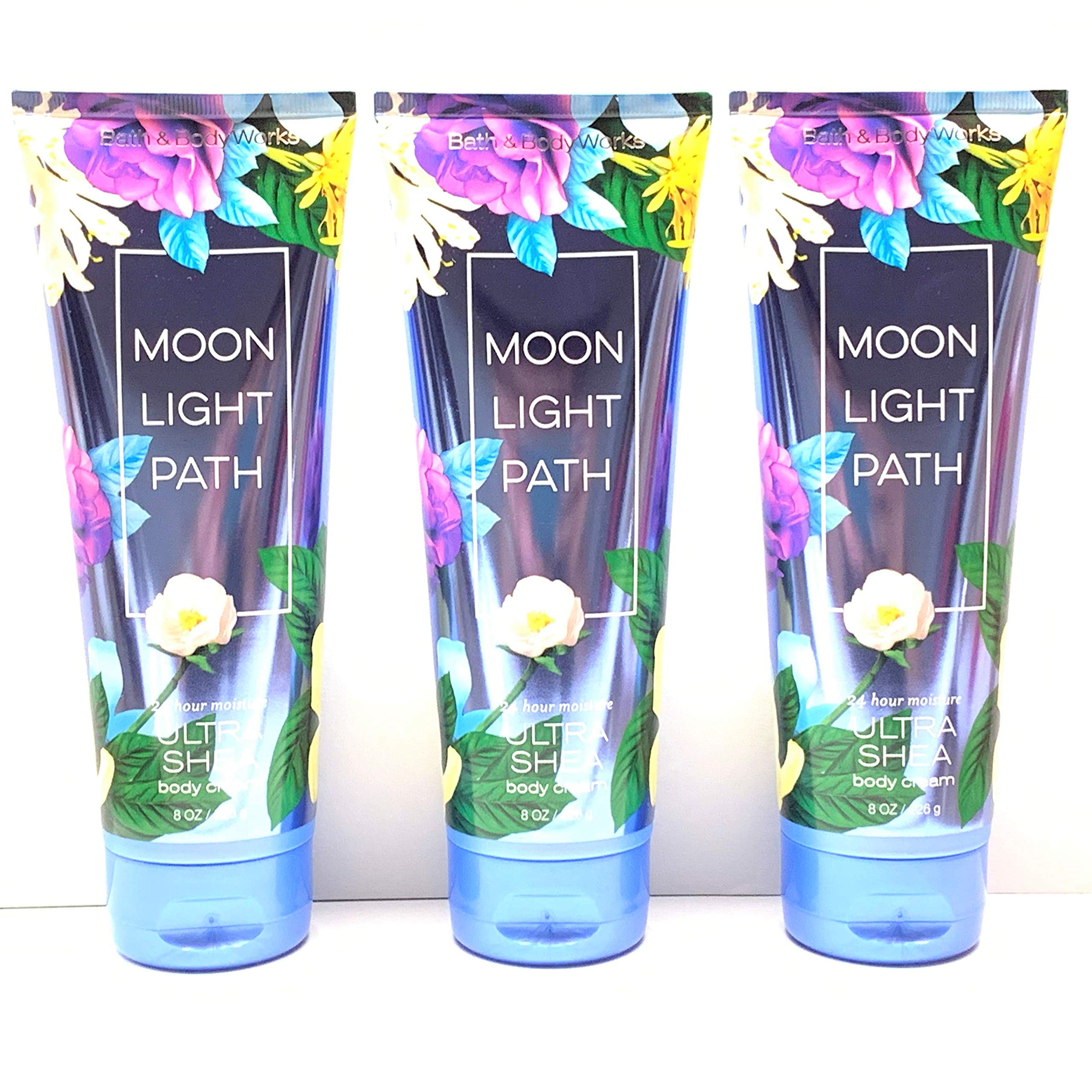 Bath & Body Works Moonlight Path Ultra Shea Body Cream - 3 Pack | Deeply Moisturizing & Nourishing for Dry Skin | Perfect for Nighttime Relaxation & Self-Care Routine