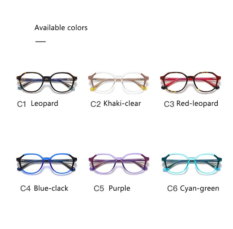 CCspace Kids Unisex Square & Round Titanium Frame Eyeglasses (TR90) - Lightweight Durable Glasses for School, Reading & Outdoor Activities (Model 54572)