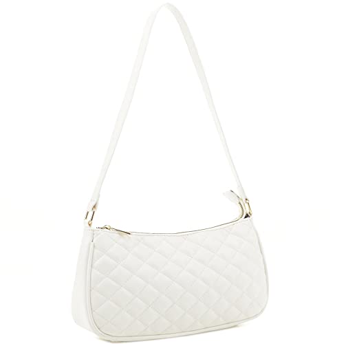Embossed Vegan Leather - White