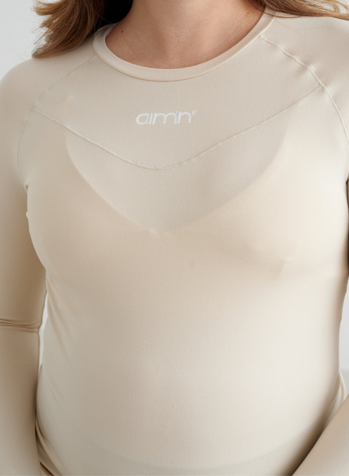 Café Au Lait Soft Basic Maternity Long Sleeve Shirt - Comfortable Pregnancy Top for Everyday Wear & Nursing