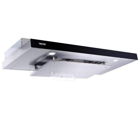 TCH939DTC 90CM Slimline Range Hood - Ultra Thin Kitchen Exhaust Fan with LED Lights for Modern Home Cooking