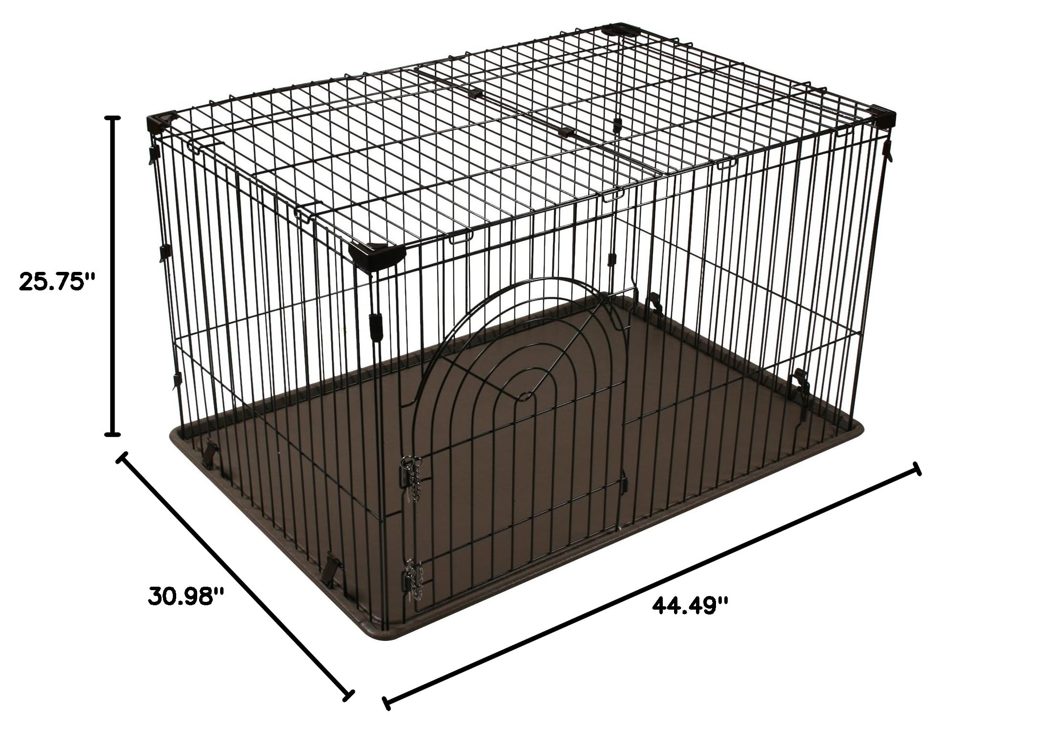IRIS Large Wire Deluxe Dog Crate - 42 Inch Heavy Duty Metal Pet Cage for Medium to Large Dogs - Perfect for Home, Travel & Training Use
