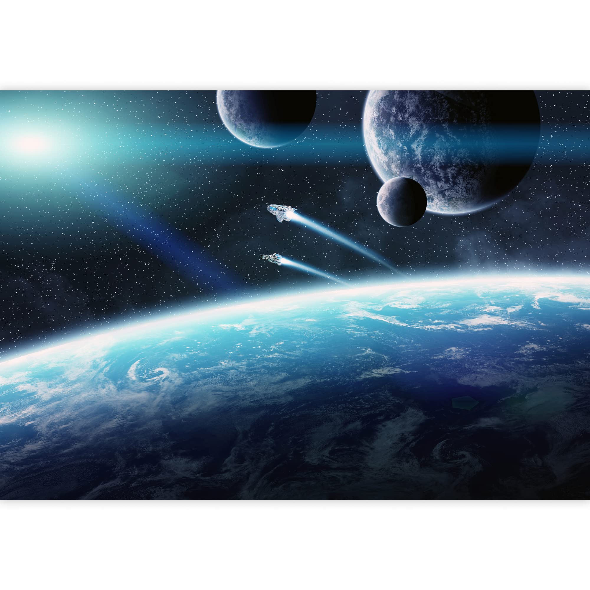 Removable Wallpaper Stickers - Giant Universe & Planets Peel and Stick Wall Mural (100x144 inches) for Bedroom Decor - Perfect for Kids Room, Nursery, or Space-Themed Home Design