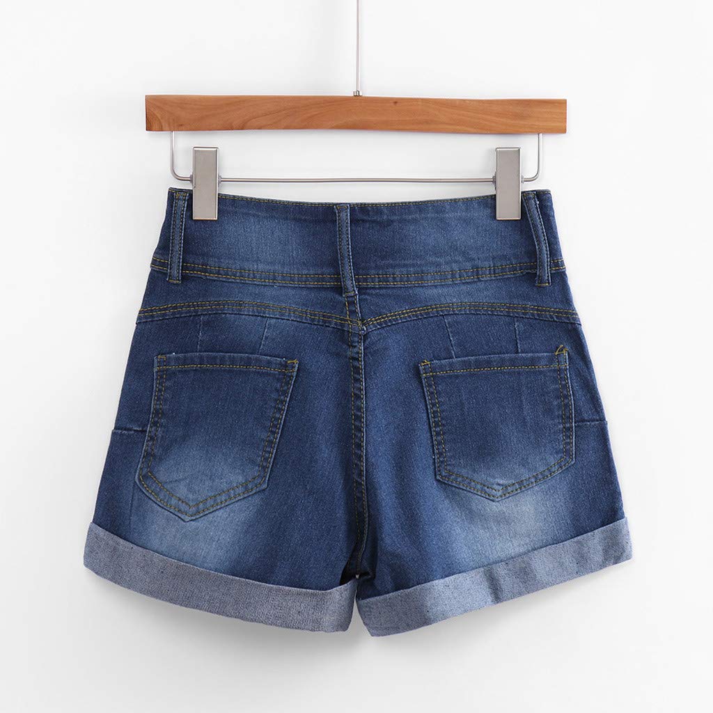 **Plus Size Ripped Denim Jean Shorts for Women – Mid Rise Stretchy Slim Fit Bermuda Summer Shorts | Casual Outfits, Beachwear & Street Style**