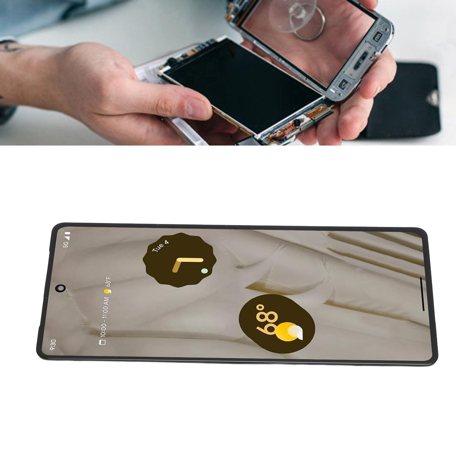 Pixel 7 5G Screen Replacement - 6.3 Inch OLED Display Touch Screen Digitizer Assembly with Repair Tools (Compatible with GVU6C GQML3 Models) - Supports Fingerprint Unlock - Perfect for DIY Phone Repair & Screen Replacement Projects