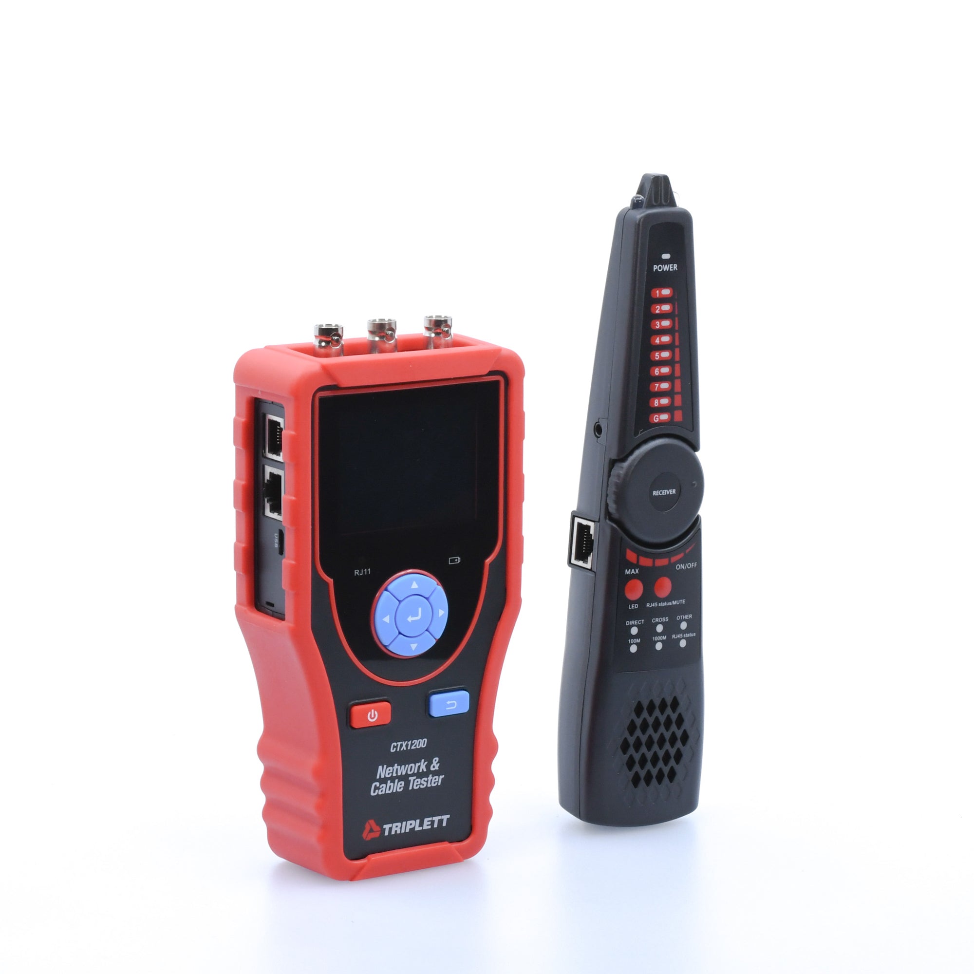 CTX1200 Professional Network Cable Tester with Probe - RJ45 RJ11 Ethernet LAN Wire Tester for Home & Office Network Installation - Perfect for IT Technicians and DIY Network Setup