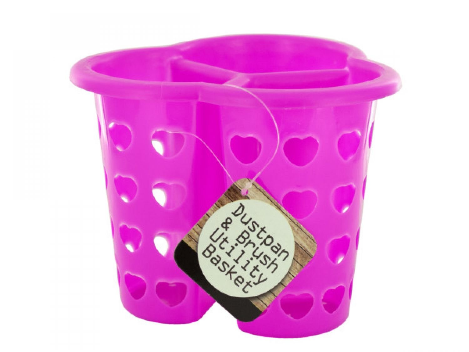 StarSun Depot 3-Compartment Heart Shaped Storage Basket Set of 48 - Plastic Organizer Bins for Home, Office, Bathroom & Kitchen Organization - Perfect for Toys, Makeup, Crafts & Household Supplies