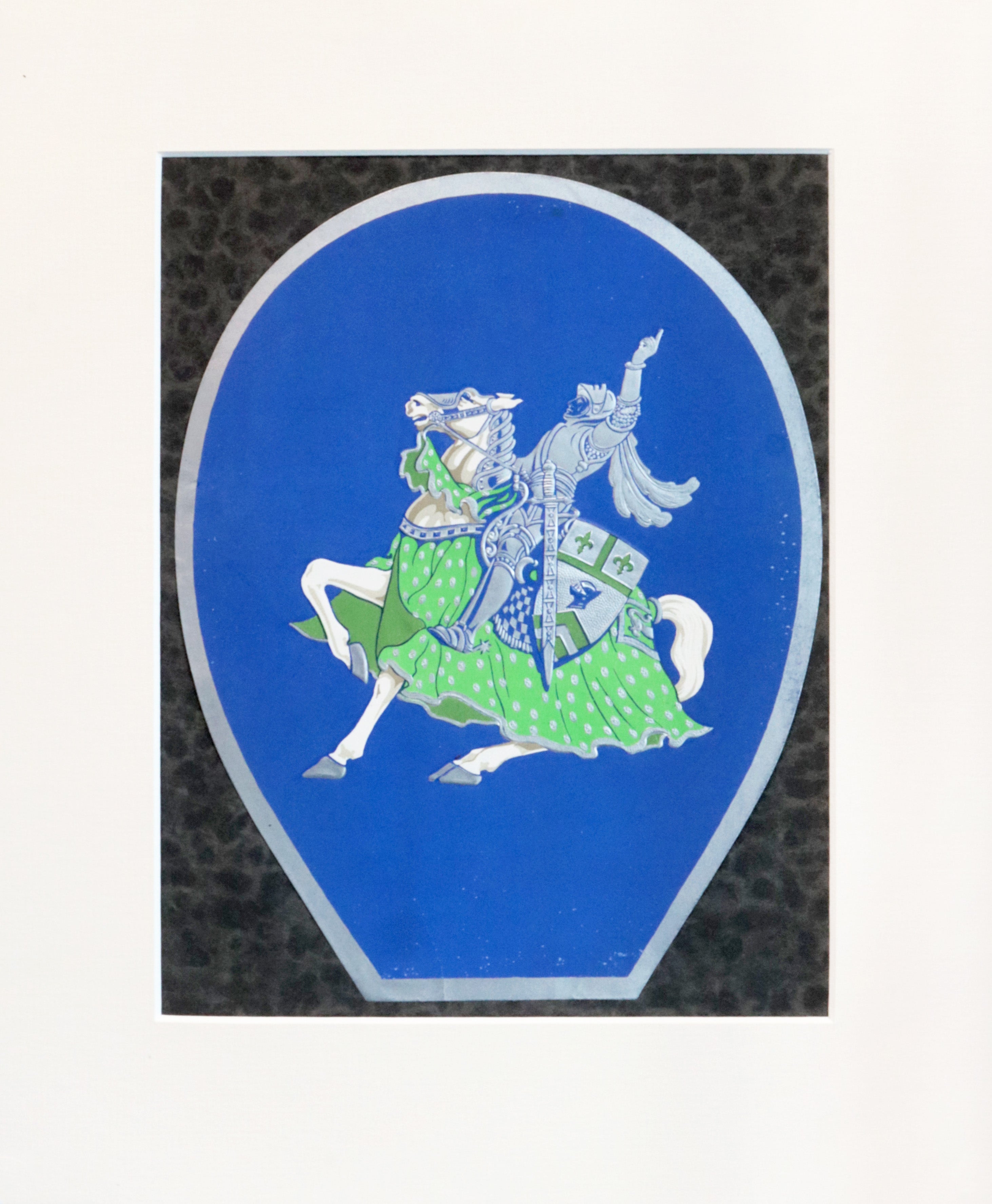 Vintage 1920s Dutch Advertising Print - Framed Knight on Horse Artwork - Perfect for Home Decor, Office Wall Art & Historical Collectibles