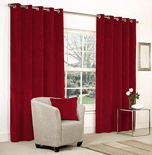 Premium Blackout Lined Curtains with Grommet Top - 56x96 Inch Thermal Insulated Drapes for Bedroom & Living Room (Red) - Noise Reducing & Light Blocking Window Treatments for Home Decor
