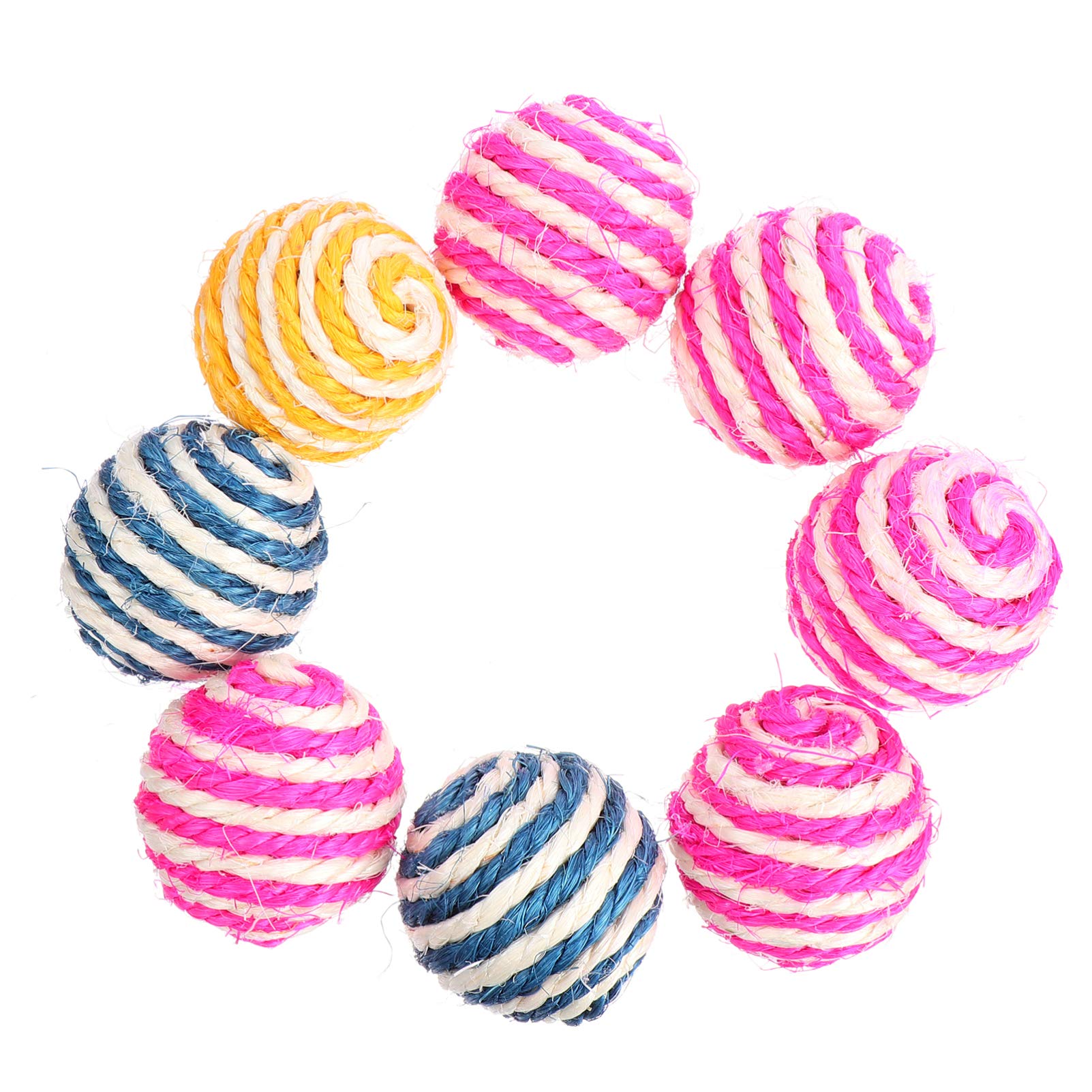 Balacoo 8-Piece Cat Ball Pet Scratcher Toy Set - Interactive Chew Toys for Kittens & Puppies, Fun Teaser Balls for Dental Health & Playtime - Perfect for Indoor Play, Training, and Bonding with Your Pet
