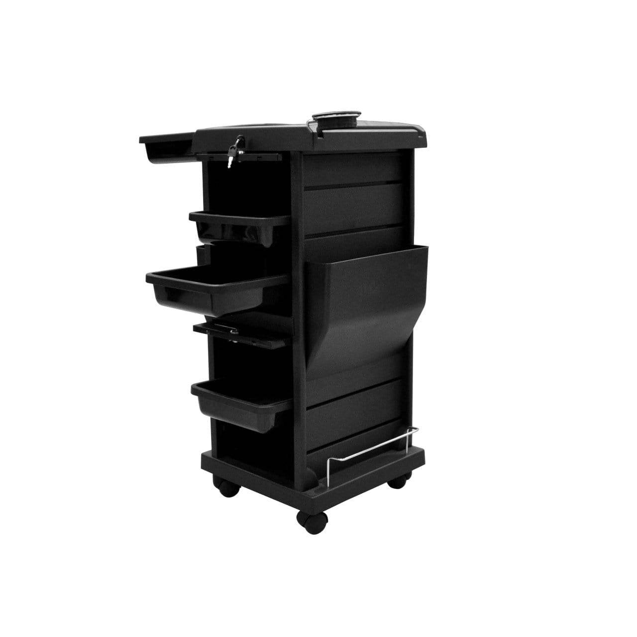 CLAIRE Lockable Salon Trolley Cart - Professional Mobile Storage for Hair Stylists & Beauty Salon Equipment - Perfect for Salon Tools, Hair Products & Cosmetics Organization