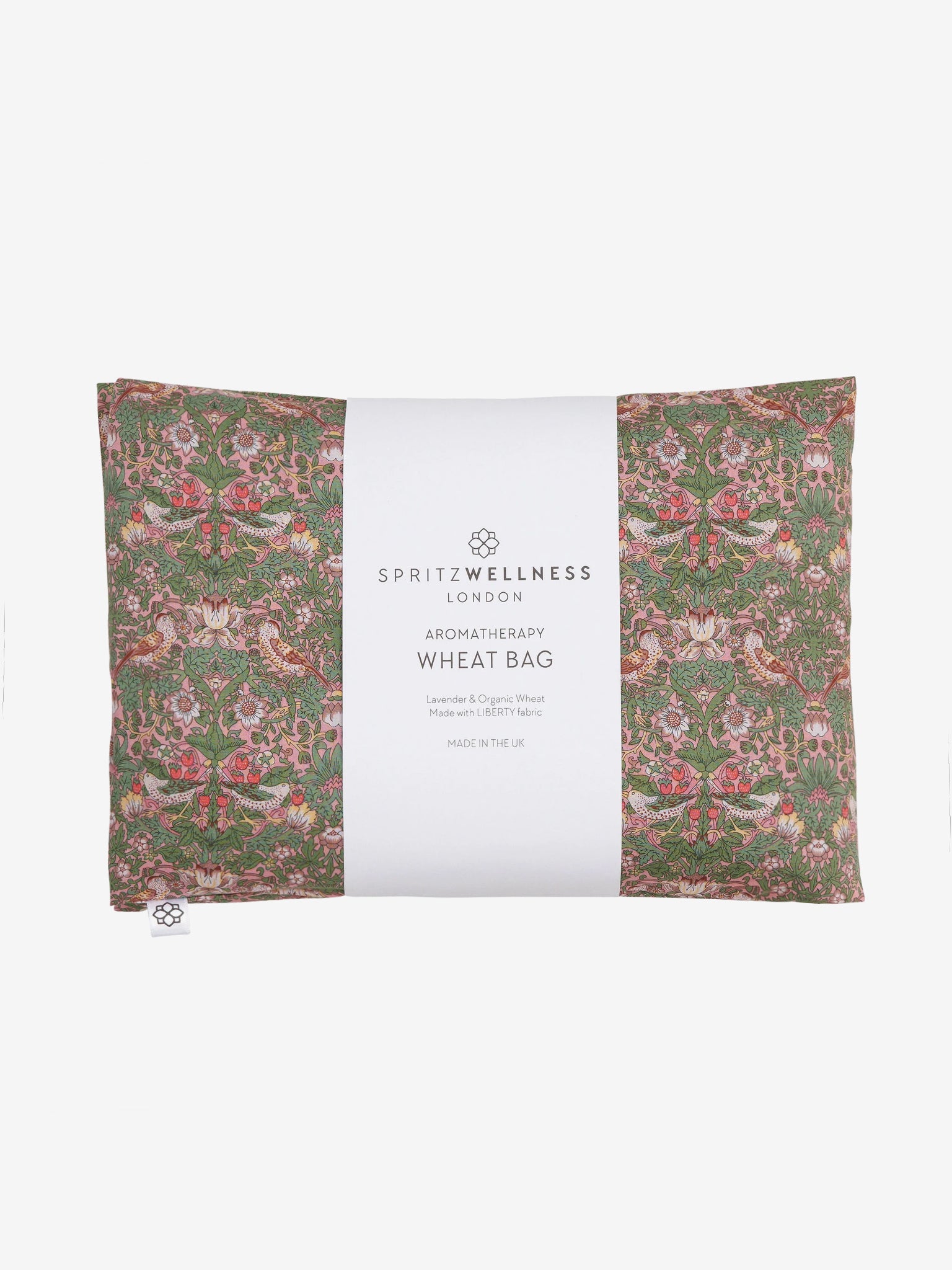 Spritz Wellness Liberty Print Aromatherapy Wheat Bag - Strawberry Thief Pink | Microwaveable Heat Therapy for Pain Relief & Relaxation | Perfect for Home, Office & Travel Use