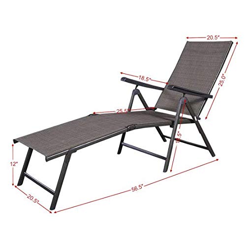 Premium Adjustable Outdoor Lounge Chaise - Waterproof & Foldable Patio Chair for Poolside, Beach, Garden Relaxation
