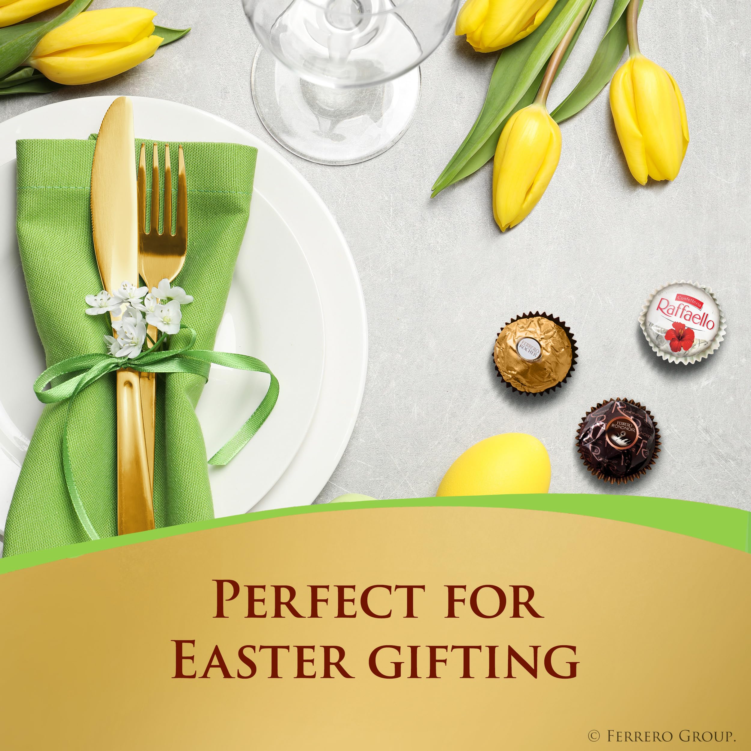 Ferrero Rocher Premium Assorted Chocolate Gift Box - 48 Count (18.2 oz) Gourmet Hazelnut, Milk, Dark Chocolate & Coconut Chocolates - Perfect for Holidays, Birthdays & Corporate Gifts
