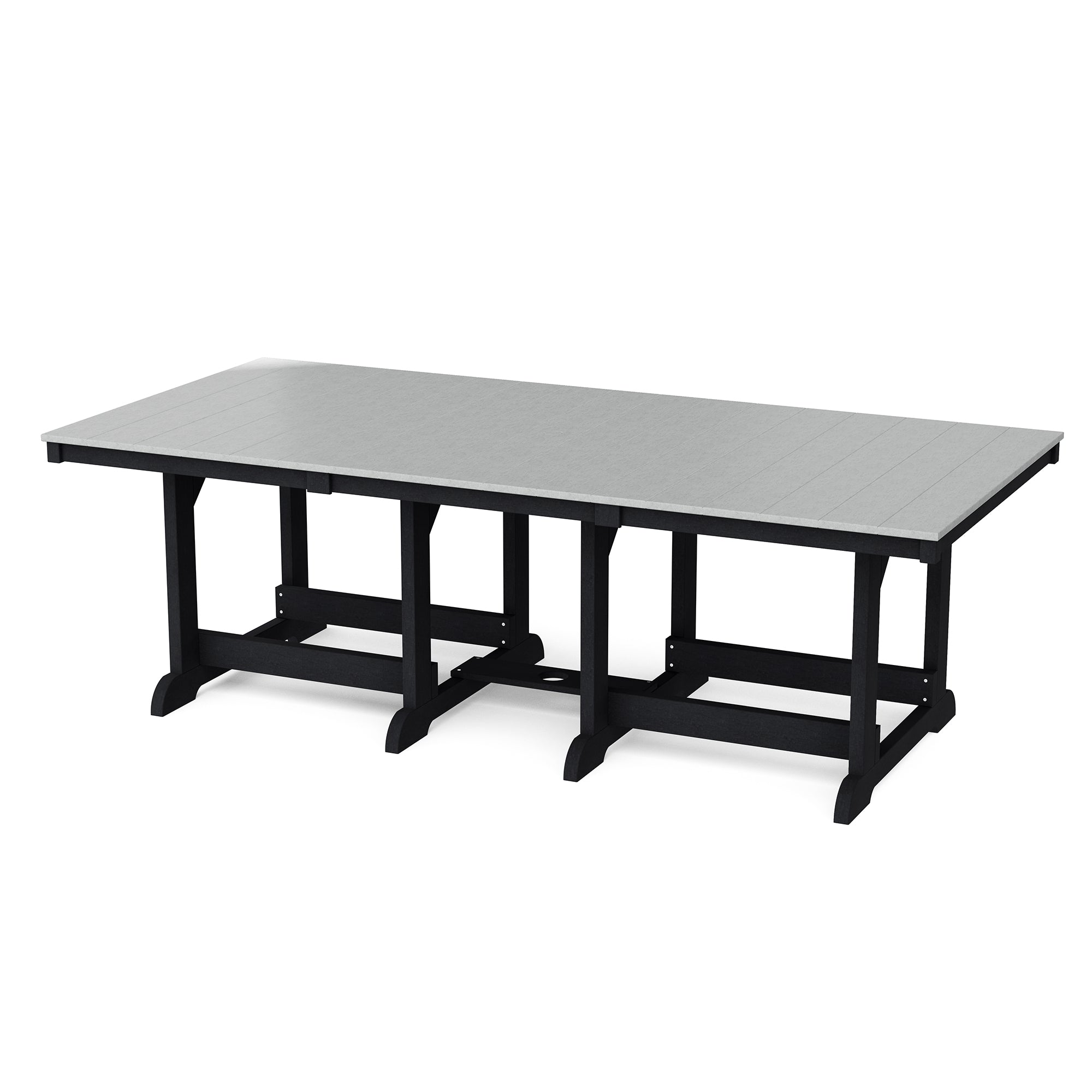 Heritage 44x96 Inch Solid Wood Dining Table - Large Farmhouse Style Dining Room Table for 8-10 People - Perfect for Family Gatherings & Dinner Parties