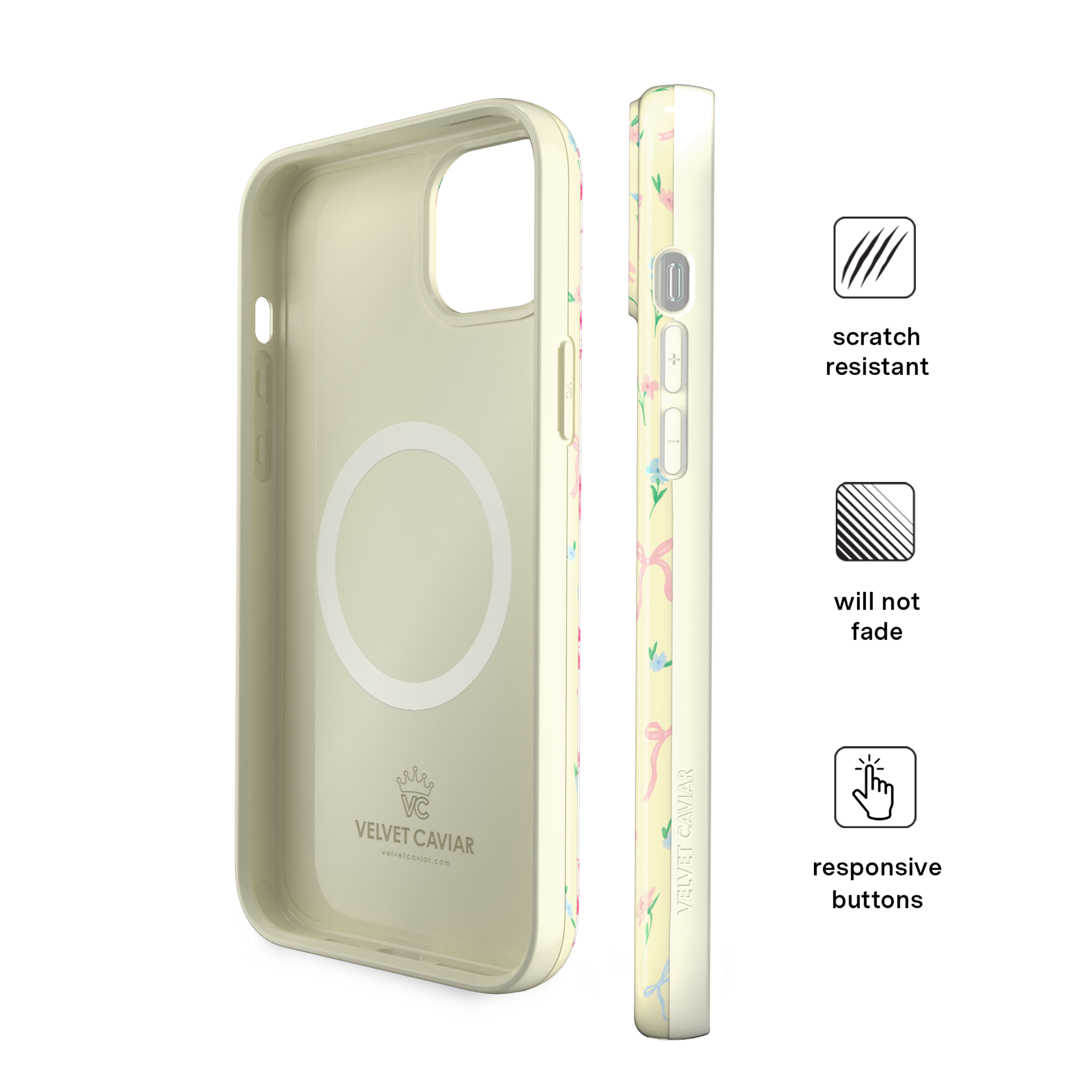 Buttercup Bows iPhone Case - Cute Floral Design Phone Cover for iPhone 13/14/15 Pro Max - Perfect for Everyday Use, Travel & Gift Giving