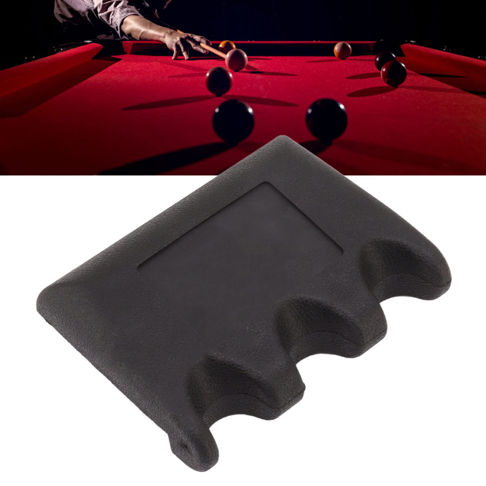 3-Hole Weighted Plastic Pool Cue Holder - Billiard Stick Organizer for Table & Chair - Perfect for Home Game Rooms, Bars, and Pool Halls