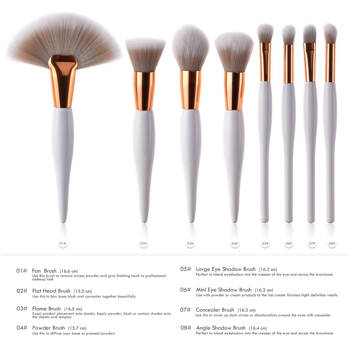 BESTOTTAM 9-Piece Mini Makeup Brush Set - Foundation, Blush, Eyeshadow, Eyeliner, Lip & Brow Brushes for Professional Makeup Application | Perfect for Travel, Home & Salon Use
