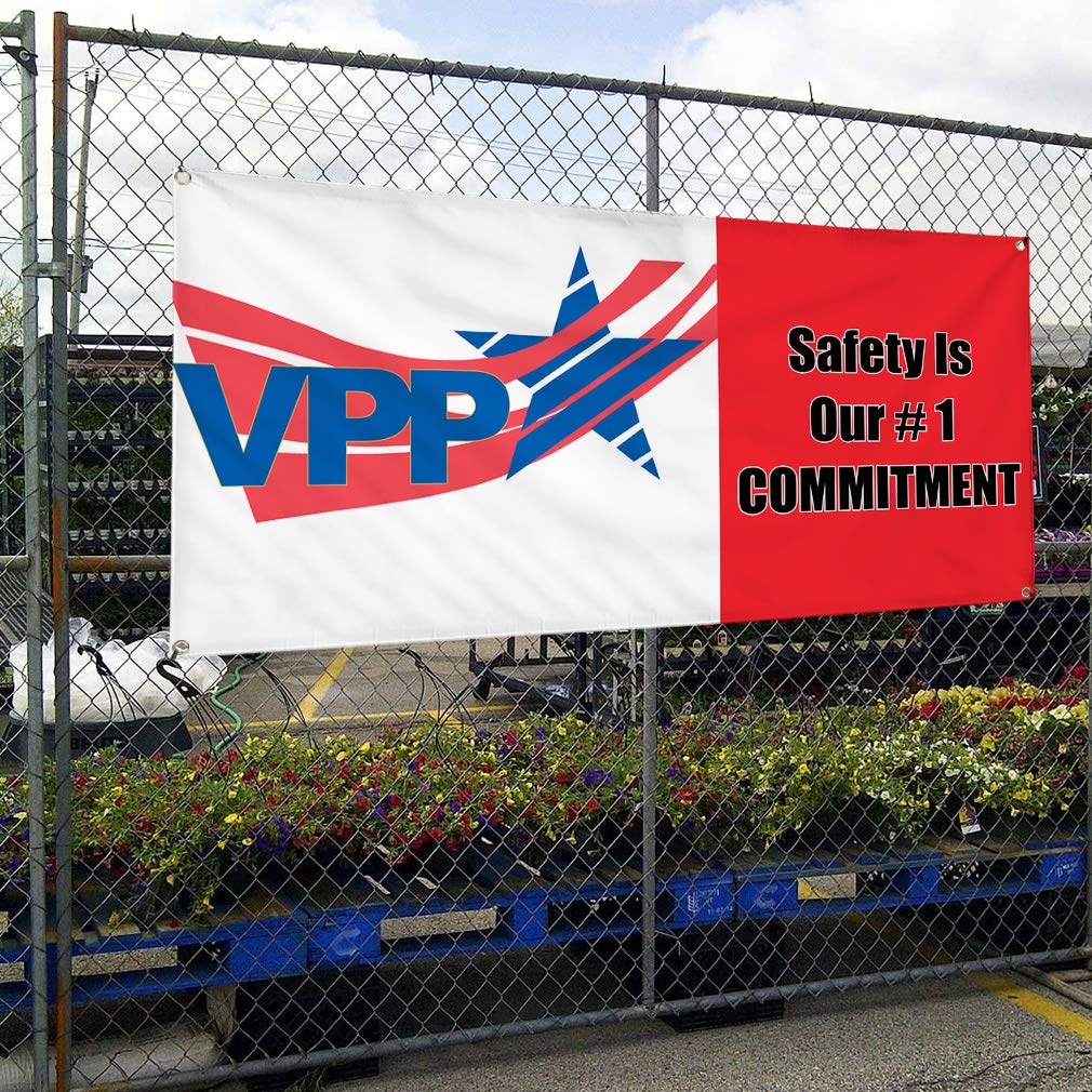 Vinyl Banner - Multiple Sizes (60x144 Inches) | Weatherproof, Industrial Strength with 10 Grommets | VPP Safety Commitment | Perfect for Outdoor Yard Signs, Events & Business Advertising